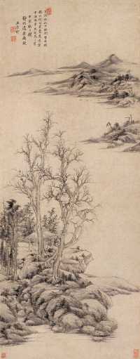王原祁 甲寅（1674） 疏林清远 立轴